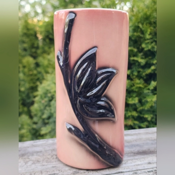 Royal Copley Other - Vintage 1950s Royal Copley Pink and Black Vase